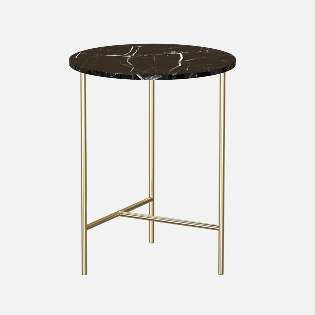 Midt Side Table in Marble and Brass | Qrator