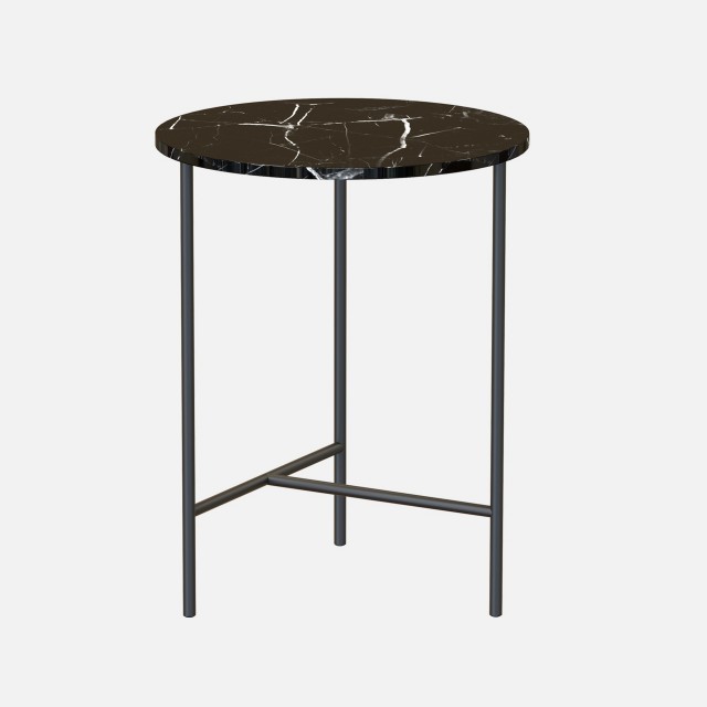 Midt Side Table in Marble and Brass | Qrator