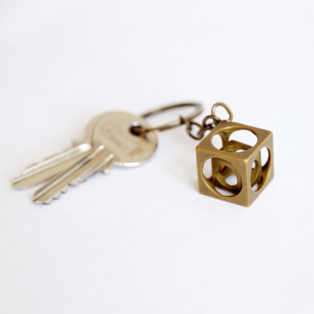 Cube in Cube unisex keychain charm Qrator
