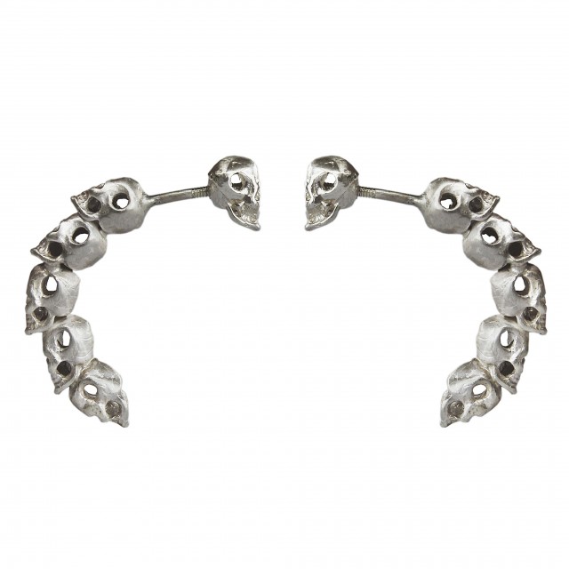 Skull Hoop Earrings Qrator