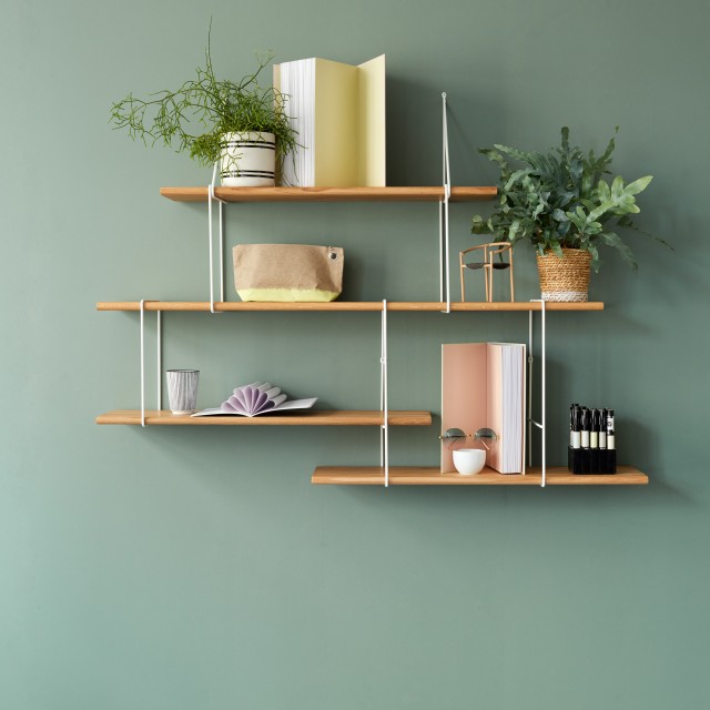 Link Shelving System Setup 2 Oak Qrator