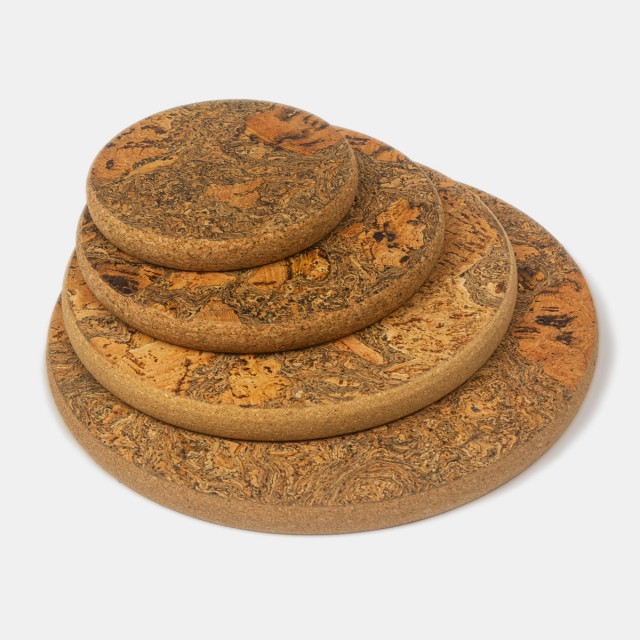 VIDA 4Pieces Round Natural Cork Hot Pad Qrator